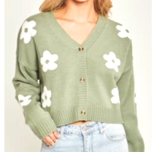 Sage Green Cardigan - Picture 1 of 5